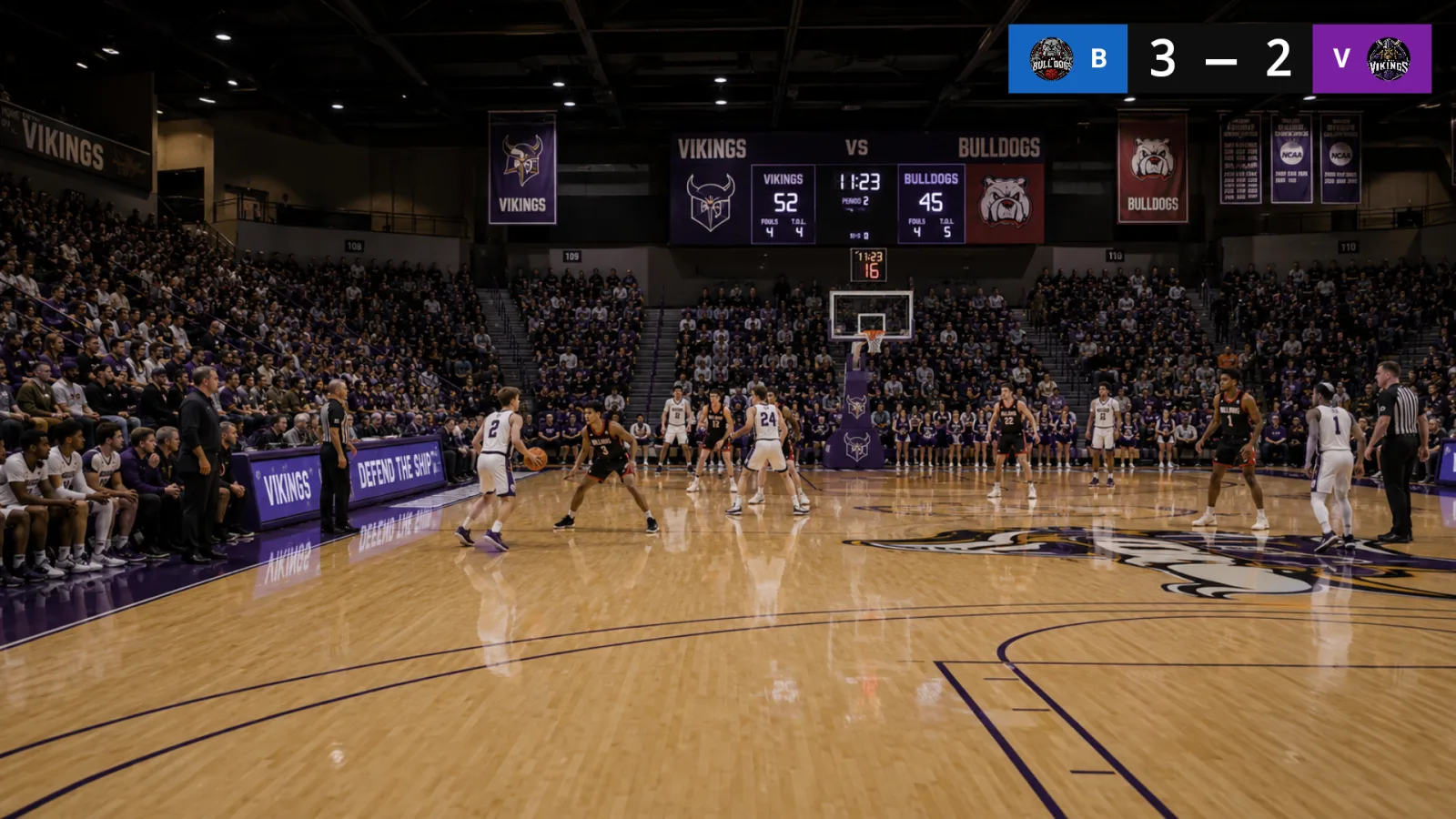 YouTube viewer output showing a basketball game with the scoreboard overlay as seen on a TV